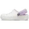 Baya Lined Clog «White Lila»