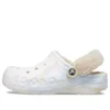 Baya Lined Clog with Fuzz-Lined Strap and Marbled Effect «White Multi»