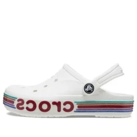 Bayaband Rainbow Glitter Clogs «White Red»