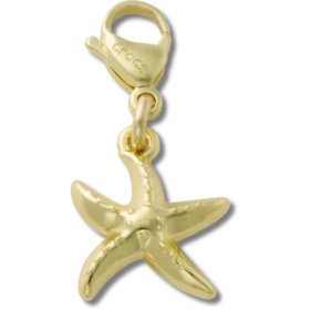 Berloque Jibbitz™ em forma de estrela-do-mar dourada