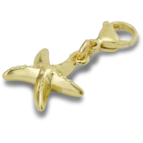 Berloque Jibbitz™ em forma de estrela-do-mar dourada