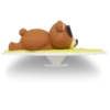 Berloques Jibbitz™ 3D com Urso a Surfar