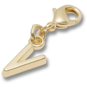 Berloques Jibbitz™ com a letra V dourada