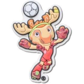 Berloques Jibbitz™ com a mascote da Copa do Mundo da FIFA no Canadá