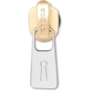 Berloques Jibbitz™ com fecho de correr dourado e prateado Berloques Jibbitz™ com fecho de correr dourado e prateado
