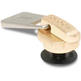 Berloques Jibbitz™ com fecho de correr dourado e prateado