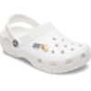 Berloques Jibbitz™ com fecho de correr dourado e prateado Berloques Jibbitz™ com fecho de correr dourado e prateado