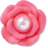 Berloques Jibbitz™ com flor rosa e pérola no centro Berloques Jibbitz™ com flor rosa e pérola no centro