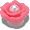 Berloques Jibbitz™ com flor rosa e pérola no centro Berloques Jibbitz™ com flor rosa e pérola no centro