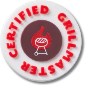 Berloques Jibbitz™ com o emblema «Certified Grill Master»
