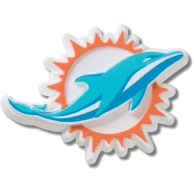 Berloques Jibbitz™ com o logótipo dos Miami Dolphins da NFL