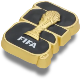 Berloques Jibbitz™ com o troféu do Campeonato do Mundo da FIFA 26