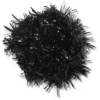 Berloques Jibbitz™ com pompom de fita preta