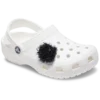 Berloques Jibbitz™ com pompom de fita preta