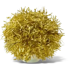 Berloques Jibbitz™ com pompom dourado