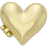 Berloques Jibbitz™ Coração com Medalhão de Bolha Dourado