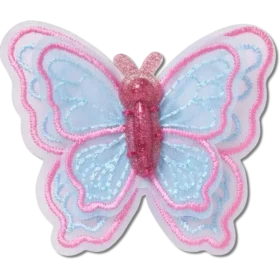 Berloques Jibbitz™ de borboleta em malha com lantejoulas