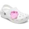 Berloques Jibbitz™ de flor rosa claro em croché Berloques Jibbitz™ de flor rosa claro em croché