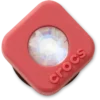 Berloques Jibbitz™ de PVC vermelho quadrado com pedra SMT Berloques Jibbitz™ de PVC vermelho quadrado com pedra SMT