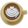 Berloques Jibbitz™ em forma de chávena de café 3D
