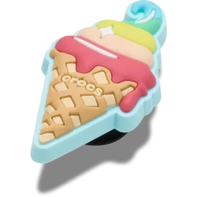 Berloques Jibbitz™ em forma de cone de gelado waffle