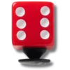 Berloques Jibbitz™ em forma de dado vermelho