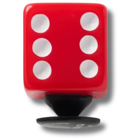 Berloques Jibbitz™ em forma de dado vermelho