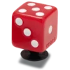 Berloques Jibbitz™ em forma de dado vermelho