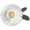 Berloques Jibbitz™ em forma de flor com lantejoulas prateadas Berloques Jibbitz™ em forma de flor com lantejoulas prateadas