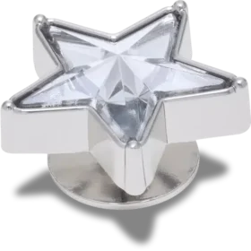 Berloques Jibbitz™ Estrela Brilhante com Gema Prateada