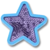 Berloques Jibbitz™ Estrela com Lantejoulas Roxas