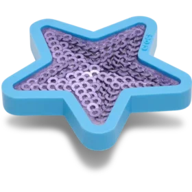 Berloques Jibbitz™ Estrela com Lantejoulas Roxas