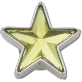 Berloques Jibbitz «Estrela com Pedras Smt Prateadas e Verdes»