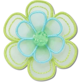 Berloques Jibbitz «Flor em Malha Verde»
