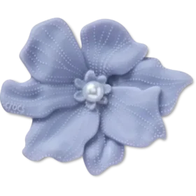 Berloques Jibbitz «Flor Periwinkle com Pérola»
