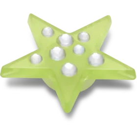 Berloques Jibbitz «Green Gem Star»