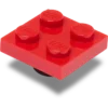 Berloques Jibbitz™ Lego® de azulejo vermelho 2X2 Berloques Jibbitz™ Lego® de azulejo vermelho 2X2