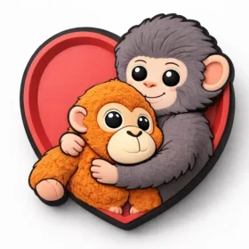 Berloques Jibbitz™ «Monkey Love»