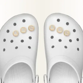 Berloques Jibbitz para sapatos com a letra X dourada