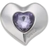 Berloques Jibbitz Smt Gem Heart em prateado e roxo Berloques Jibbitz Smt Gem Heart em prateado e roxo