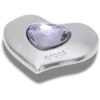 Berloques Jibbitz Smt Gem Heart em prateado e roxo Berloques Jibbitz Smt Gem Heart em prateado e roxo