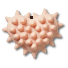Berloques Jibbitz Spike em forma de coração rosa claro
