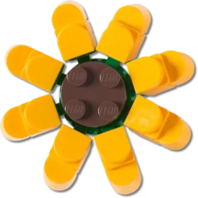 Berloques Lego® Jibbitz™ em forma de girassol