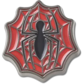 Berloques para sapatos Jibbitz com logótipo do Homem-Aranha e teia em relevo