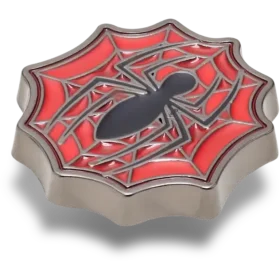 Berloques para sapatos Jibbitz com logótipo do Homem-Aranha e teia em relevo
