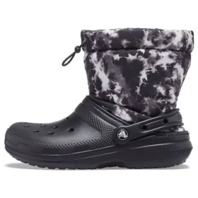 Botas Classic Lined Neo Puff Tie-Dye «Preto Branco»
