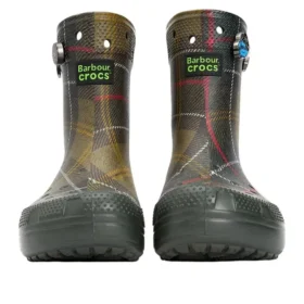 Botas clássicas Crocs x Barbour «Olive Plaid»