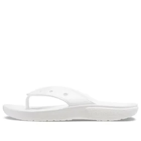 Chinelos clássicos Crocs Classic Flip, casuais, unissexo, brancos