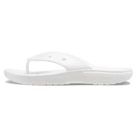 Chinelos clássicos Crocs Classic Flip, casuais, unissexo, brancos