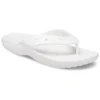 Chinelos clássicos Crocs Classic Flip, casuais, unissexo, brancos